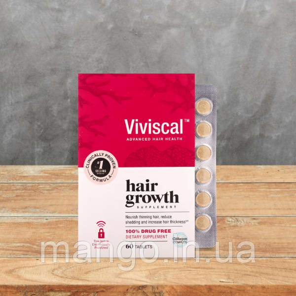 Вітаміни для волосся жіночі Vivical Hair Growth 60 таб. США вітаміни проти випадіння волосся, вітамін для волосся, фото 1