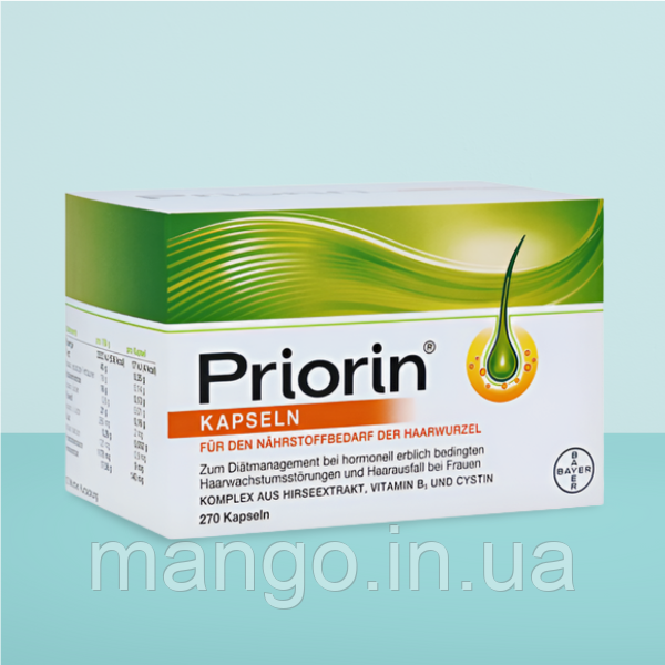 Priorin Intense Bayer 270 штук Німеччина Пріорин/ вітаміни для волосся, живлення для коренів, фото 1