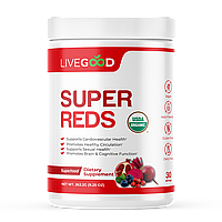 Organic Super Reds 30 порцій 262 г LiveGood США серцево-судинна система, кровообіг. Фрукти, ягоди. Трави та зелень. Гриби.