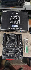 Мат. плата MSI Z270 SLI PLUS LGA1151 Z270 3xPCI-E DVI+HDMI GbLAN SATA RAID ATX 4DDR4 No 24060515