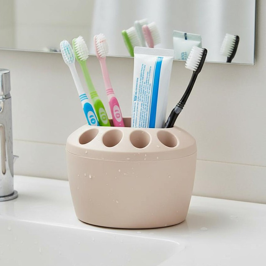 Підставка для чотирьох зубних щіток та пасти Крем Алєана