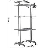 Сушарка для одягу Garment Rack чорна металевий стелаж-вішак для сушіння одягу, фото 2