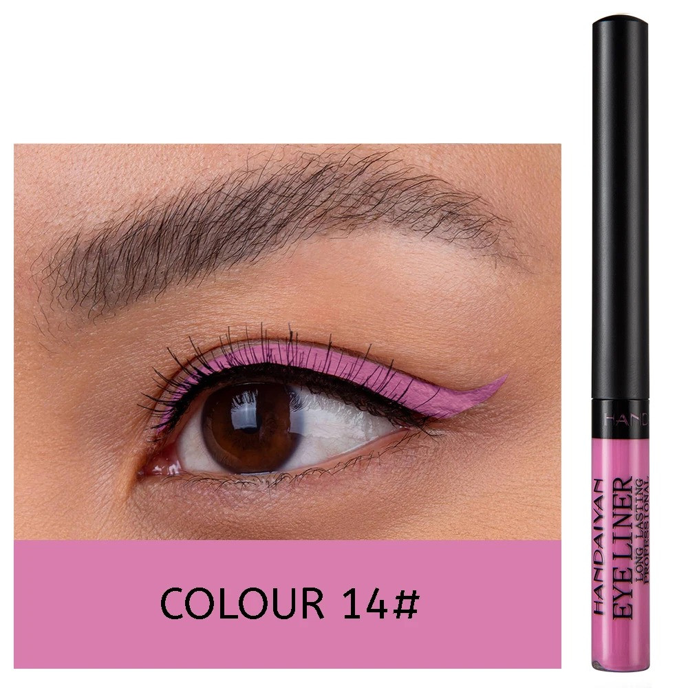 Кольорова водостійка підводка для очей HANDAIYAN Eyeliner Long Lasting Professional колір №14, фото 1