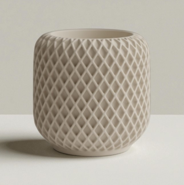 Підсвічник-кашпо з гіпсу циліндрична форма Liresmina Candle (універсальний: для свічки або рослини), фото 1