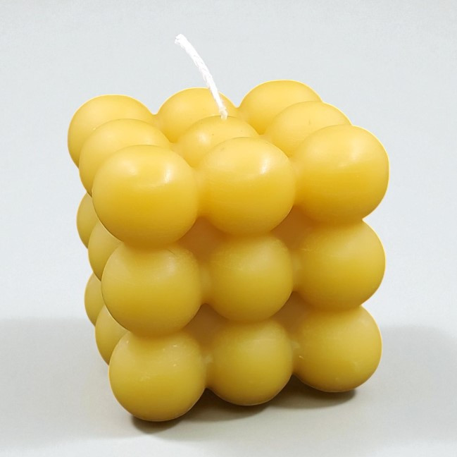 Формова квадратна свічка Bubble Манго 165 г стильний акцент для інтер'єру, фото 1