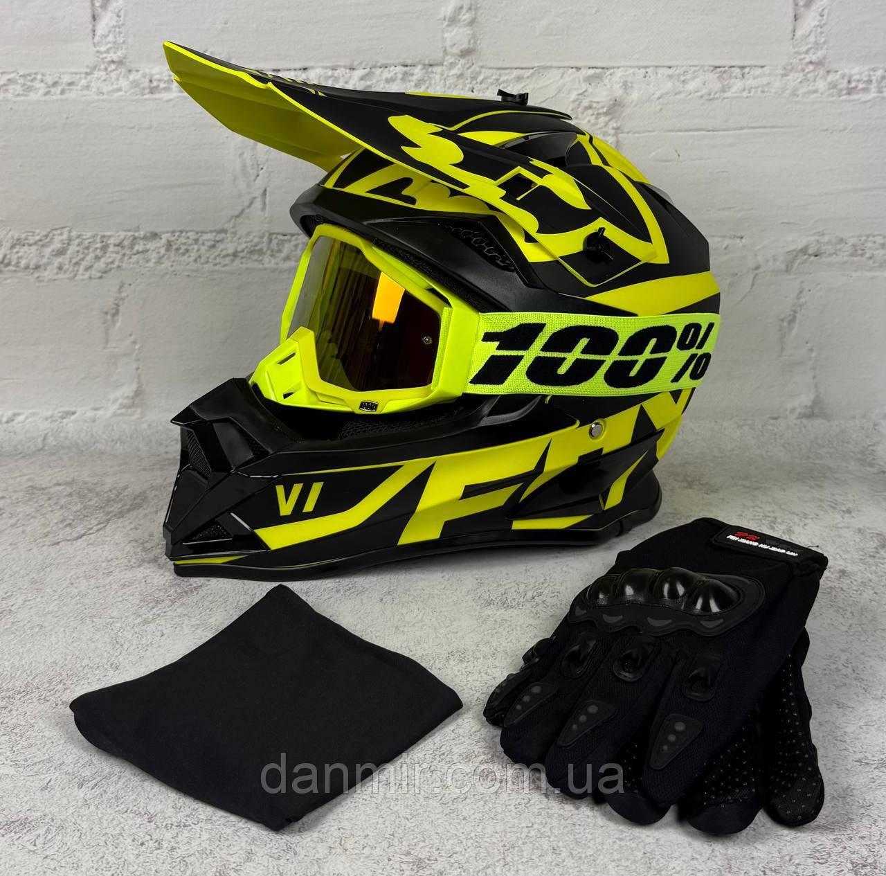 Мотошолом Ендуро Н502XL для мотокросу або квадроцикла + КОМПЛЕКТ у Подарунок (Окуляри, рукавиці, Балаклава), фото 1