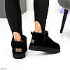 Чорні низькі уггі натуральна замша зимова класика, фото 5