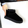 Чорні низькі уггі натуральна замша зимова класика, фото 9