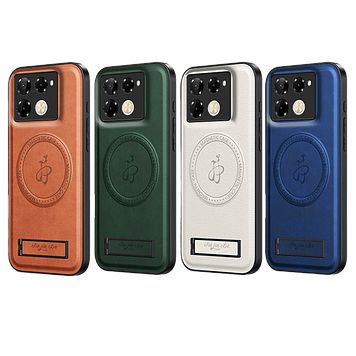 Чохол на Xiaomi 15T бампер накладка TPU зі вставкою з натуральної шкіри Mag-Safe "LEATHER-Class"