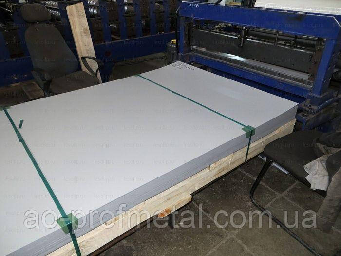 Оцинкованый лист белого цвета 0.35 мм РАЛ 9003 глянец., фото 1