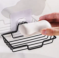 Мильниця підвісна самоклеюча метал чорна 14*9 см