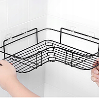 Полиця кутова 26*26 метал, чорна