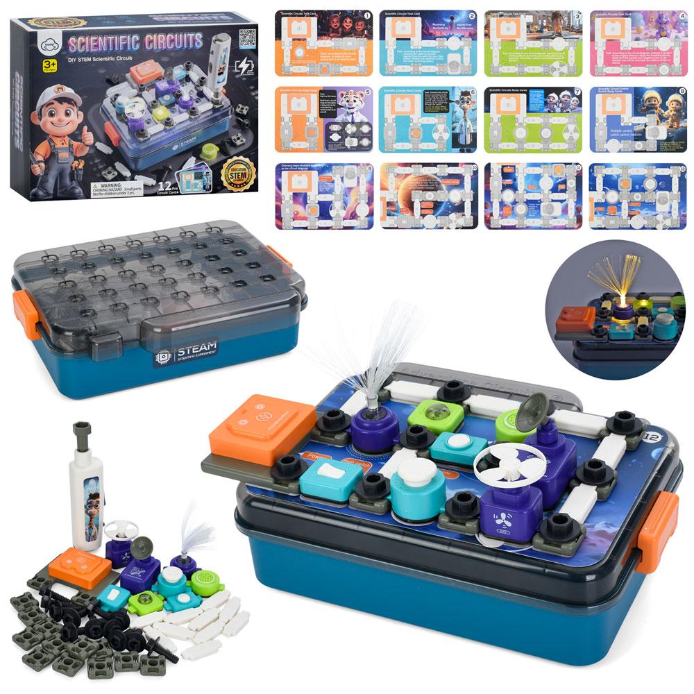 Конструктор 77-50B електр., ігрове поле, звук, світло, рух. дет.,картки,викрутка,58дет,на бат-ке,у корр., фото 1