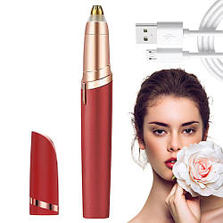 Кишеньковий епілятор для обличчя Flawless в стилі губної помади, від USB, Червоний / Жіночий помада для видалення волосся
