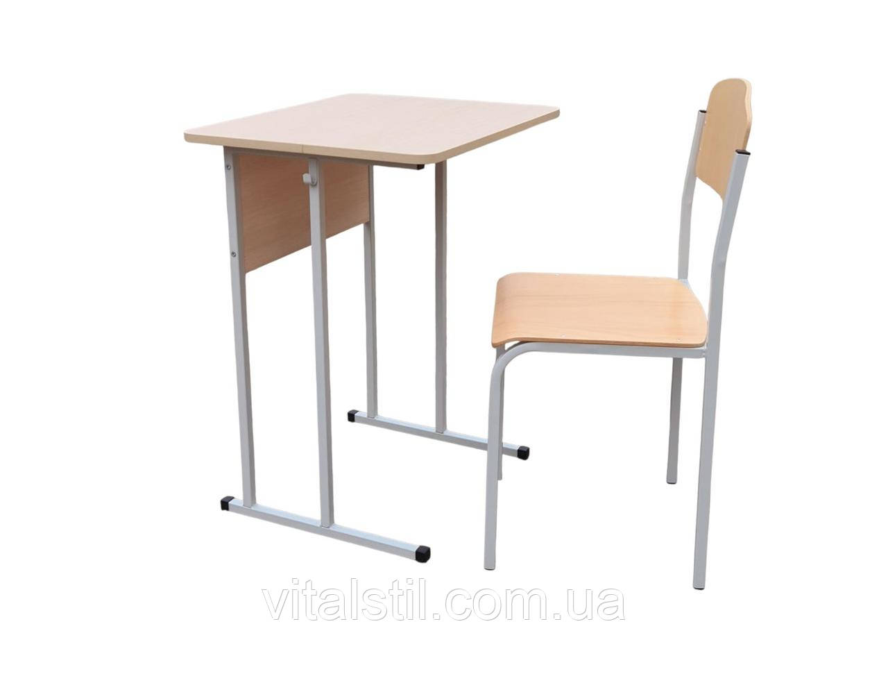 Комплект парта і стілець ШКОЛЯРИК пряма стільниця без полички 6 р.гр
