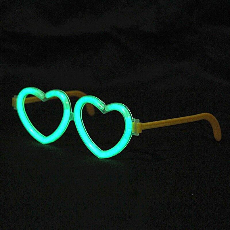 Окуляри сяючі Серця (зелені)