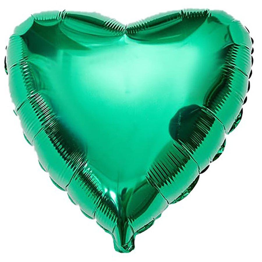 Куля фольгована 18" Серце смарагдове