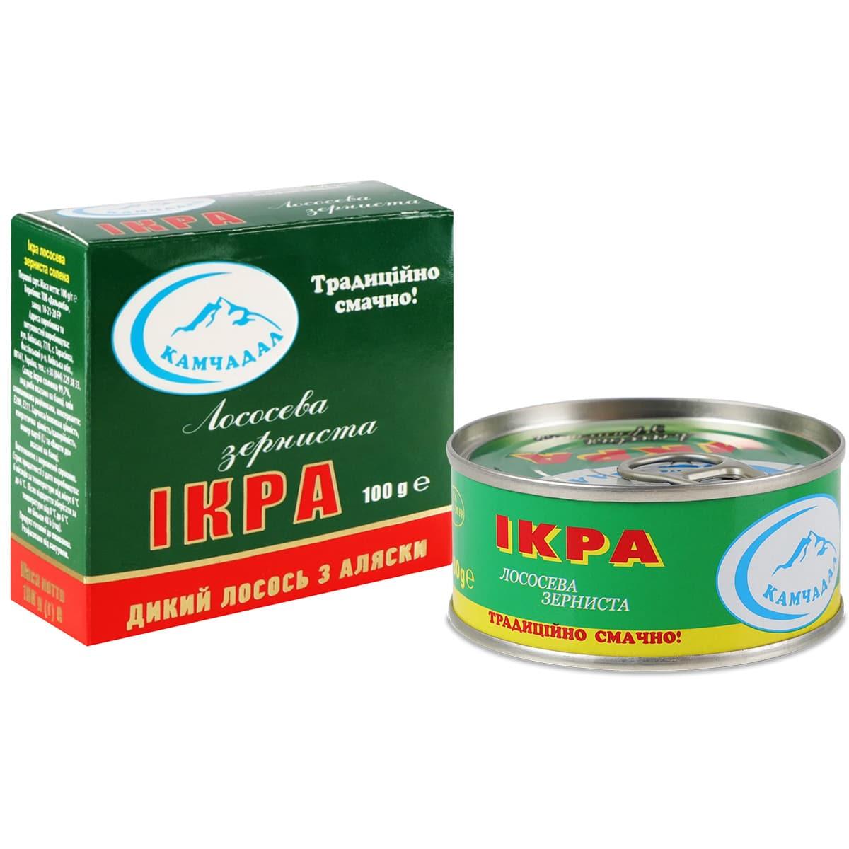 Ікра червона лососева Камчадал 100г (в коробці)