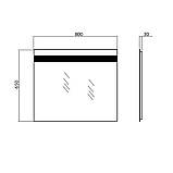 Дзеркало Еліт 80 см з LED підсвічуванням, фото 7