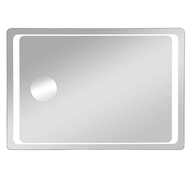 Дзеркало Омега Люкс 80 см з LED підсвічування, лінза з підсвічуванням, фото 1