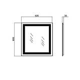 Дзеркало Альфа 60 см з LED підсвіткою, фото 6