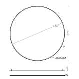 Дзеркало кругле Делла R-line D-95, з LED підсвічуванням, фото 7