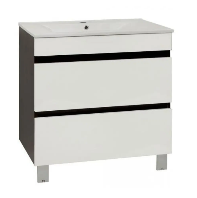 Тумба підлогова "Еліт-100-N" з умивальником "Еліт 100", вінтаж для ванної кімнати, фото 1