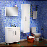 Тумба підлогова "Рокка", з умивальником "Рокка 67", біла для ванної кімнати, фото 2