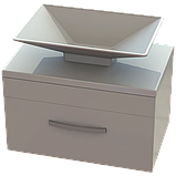 Тумба «Мадлен» з умивальником «Аполон» Білий А100 глянець, фото 2