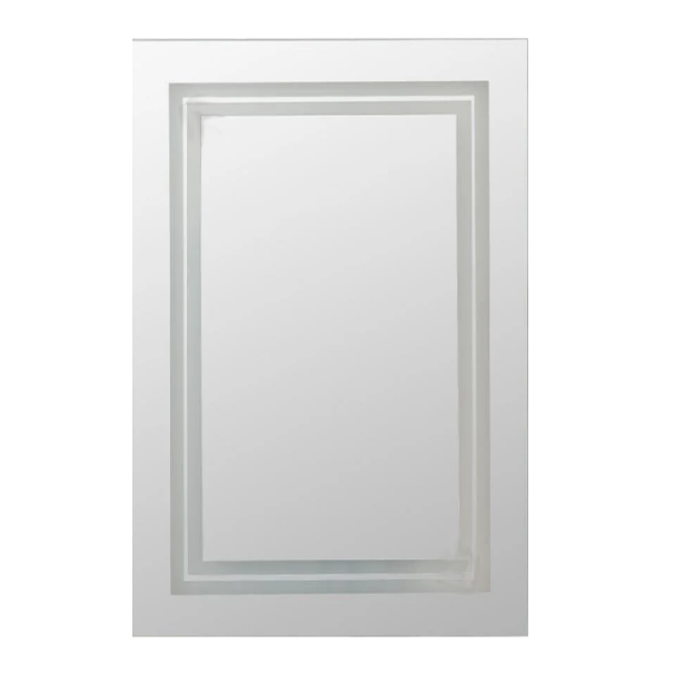 Дзеркало LED 500*700 (ПВХ,кнопка ) для ванної кімнати, фото 1