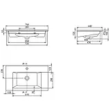 Тумба Лофт Айрон консольна севілья 75 см з умивальником Arte, фото 8