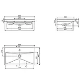 Тумба Альфа підлогова 80 см з умивальником Еліт, фото 7