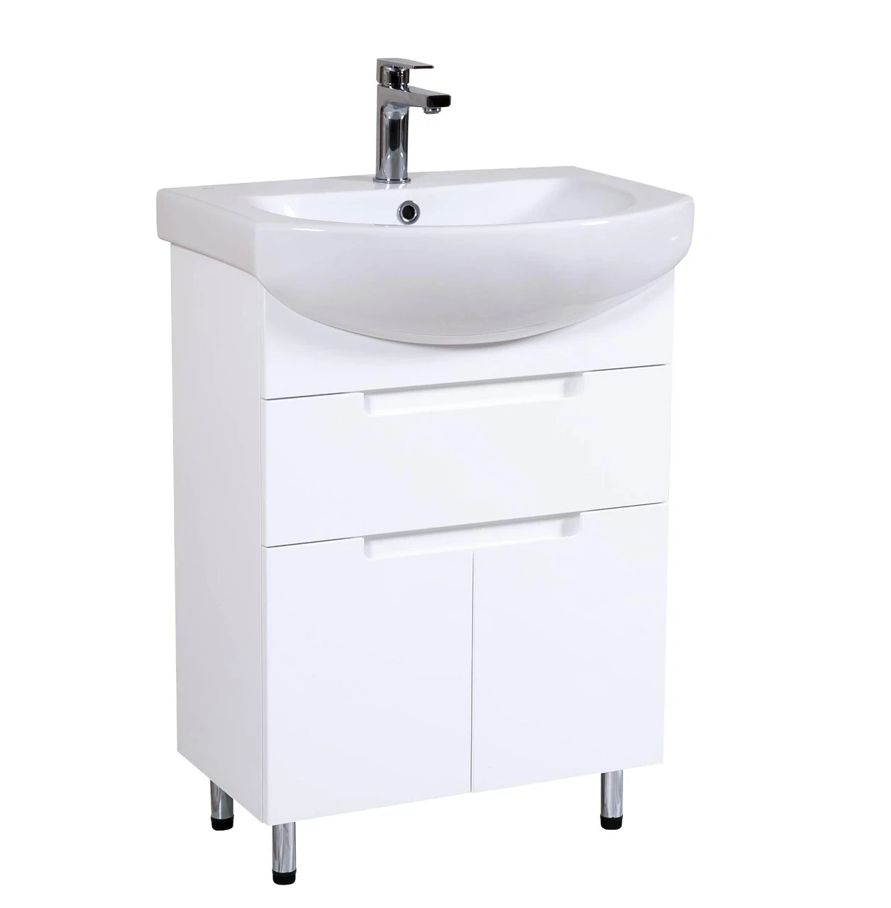 Тумба Квадро підлогова 60 см з умивальником, фото 1