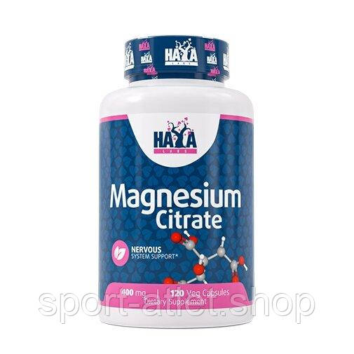 Цитрат магнію Haya Labs Magnesium Citrate 400 mg, 120 вегакапсул, фото 1