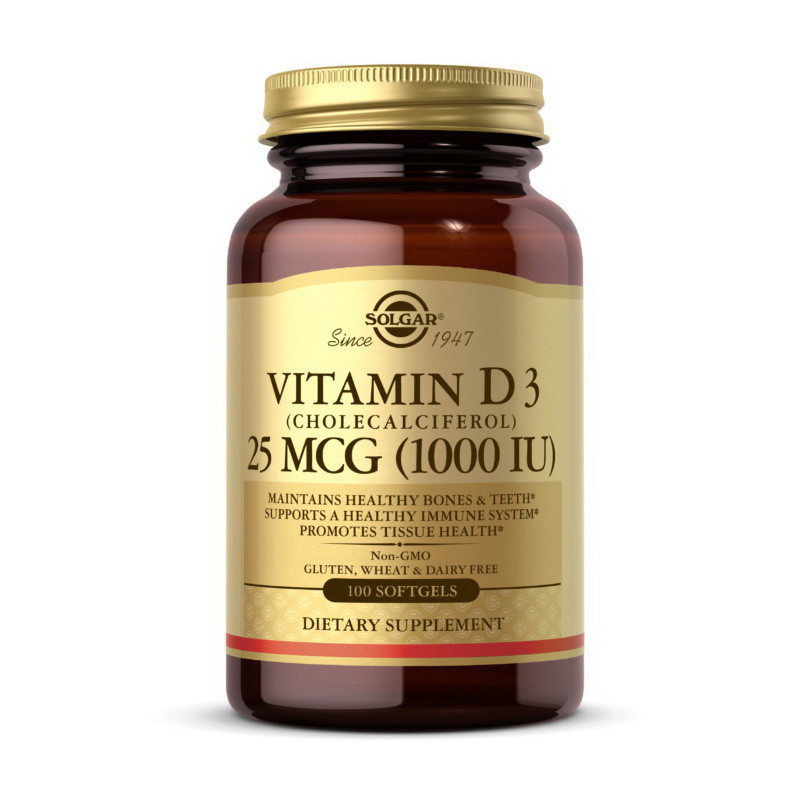 Solgar Vitamin D3 25 mcg 1000 IU 100 softgels