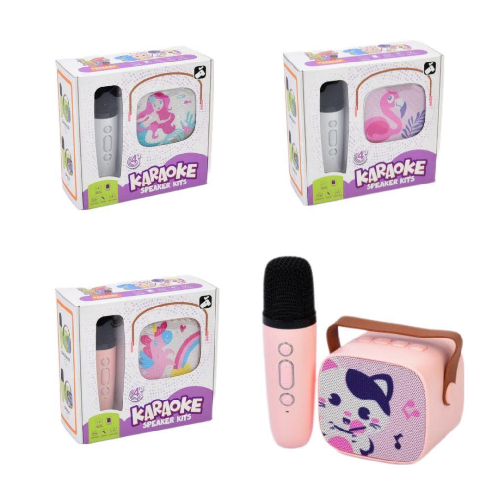 Дитячий караоке-набір K8-1 мікрофон з Bluetooth-колонкою та світловими ефектами для співу, фото 1