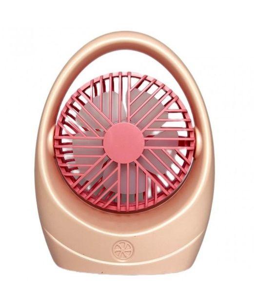 Вентилятор DianDi Fashion Fan SQ 2235 настільний акумуляторний із USB-зарядкою Рожевий, фото 1