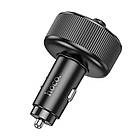 Адаптер автомобільний Hoco Guerrero car BT FM transmitter E82 |BT5.3, 2USB/1Type-C, 30W/3A, PD/QC| чорний, фото 3