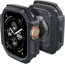 Чохол Spigen для Apple Watch Ultra 2/1 (49 mm) - Rugged Armor, Dark Gray (ACS07385)