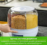 Органайзер для круп на 6 відділень з обертанням на 360 градусів XPRO до 5 кг (41938-_592), фото 5