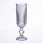 Набір келихів для шампанського 6 штук 160 (мл) Блакитний HP-19-67, фото 3