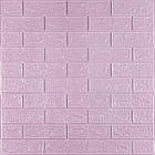 3D панель самоклеюча 700х770х3мм цегла Світло - фіолетова (015-3) SW-00000574