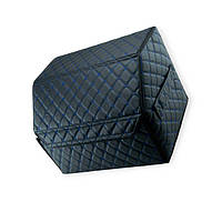 Сумка - органайзер в багажник складана 400х300х300мм шкірозамінник M чорна, синій ромб на липучках Автокомфорт