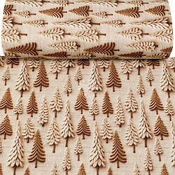 Ранфорс digital 5D шириною 240 см "В'зані ялинки бежеві", №5837