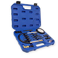 Компресометр 70 Атм дизель із шлангом, 14 перехідників (кейс) Satra SVS-S-HCTK