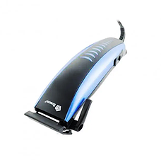 Машинка для стрижки Domotec MS-3302 4 насадки 45 мм нержавіюча сталь 12 Вт Чорний з синім, фото 2