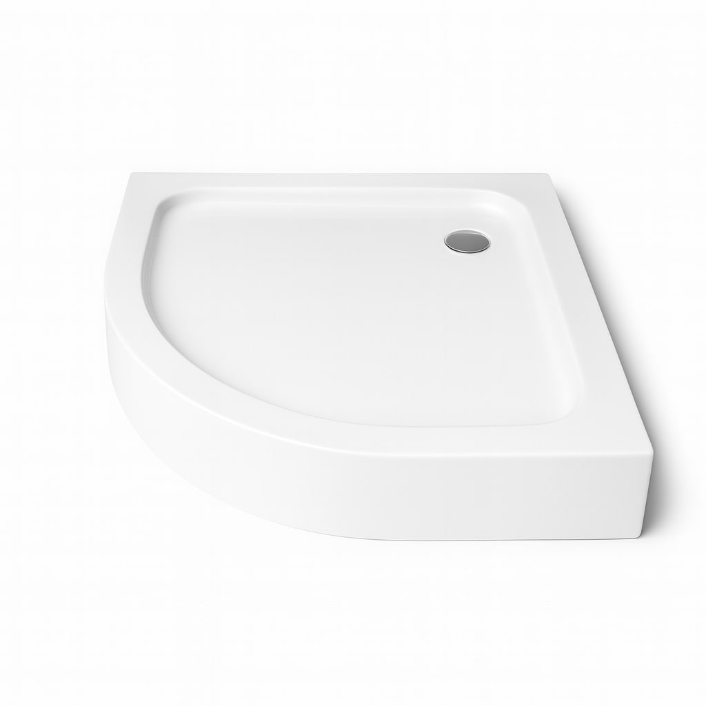 Душовий піддон Vivia ALEX 80х80х16 см + ноги напівкруглий акриловий