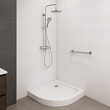 Душовий піддон Vivia ALEX 80х80х16 см + ноги напівкруглий акриловий, фото 2