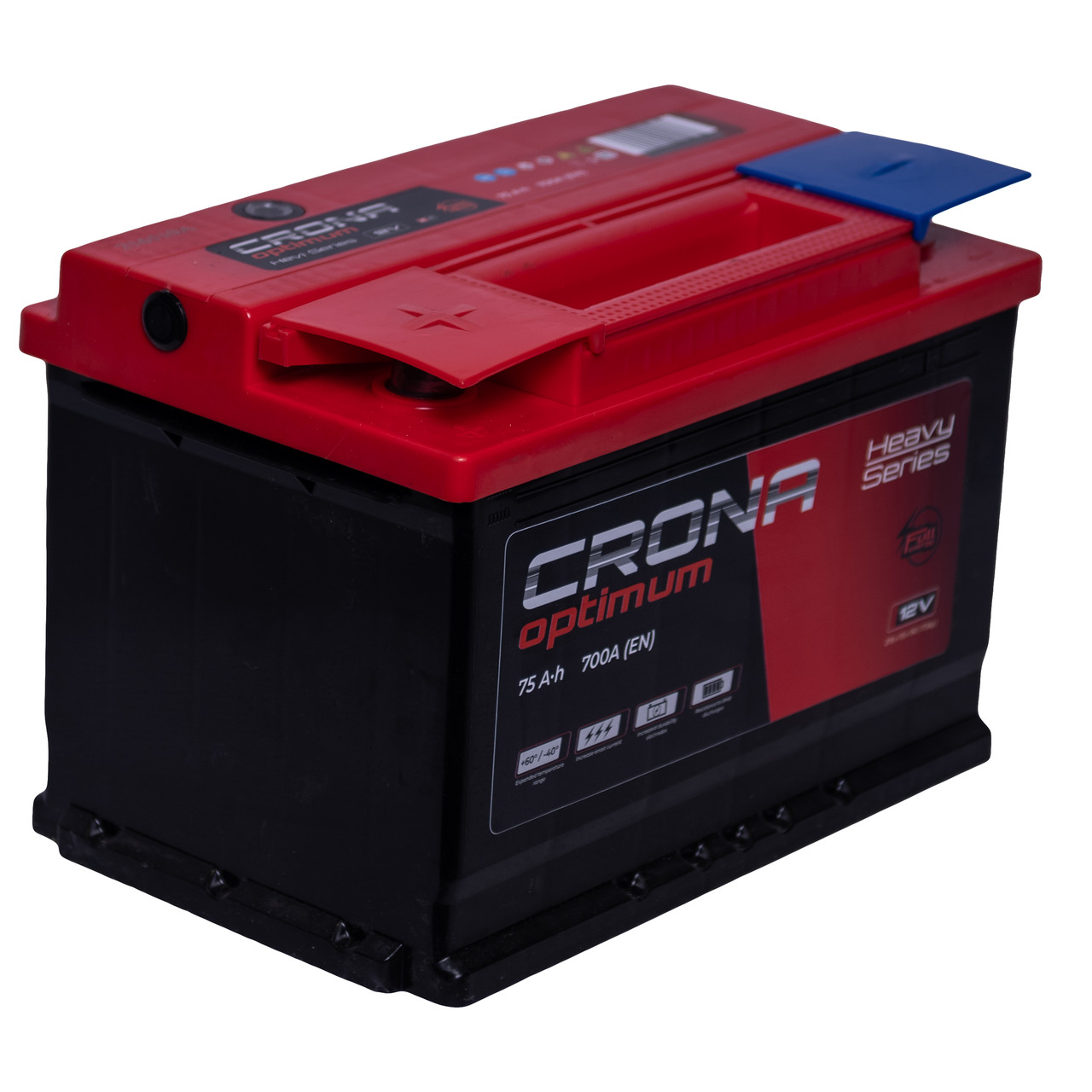 Акумулятор автомобільний 75Аг (+/-) CRONA АКБ 278x175x190, фото 1