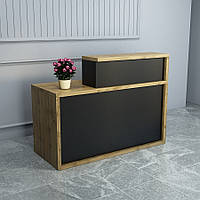 Робоче місце адміністратора 4 з надбудовою колір Дуб Аппалачі для офісу, готелю, салону 1400х600х1050 мм Гамма Стиль